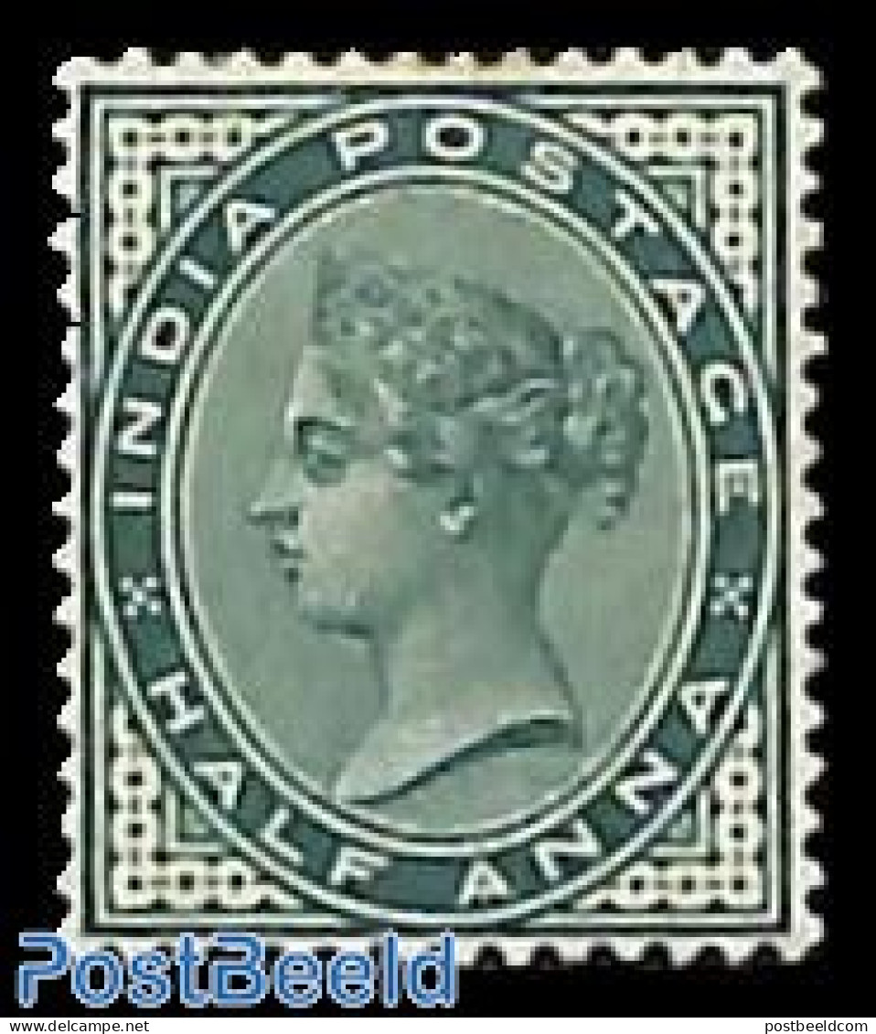 India 1882 1/2a, Bluegreen, Stamp Out Of Set, Unused (hinged) - Nuovi