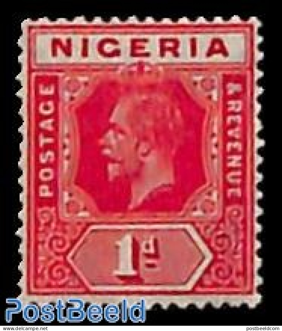 Nigeria 1914 1d, WM Mult. Crown-CA, Carmine, Stamp Out Of Set, Unused (hinged) - Autres & Non Classés