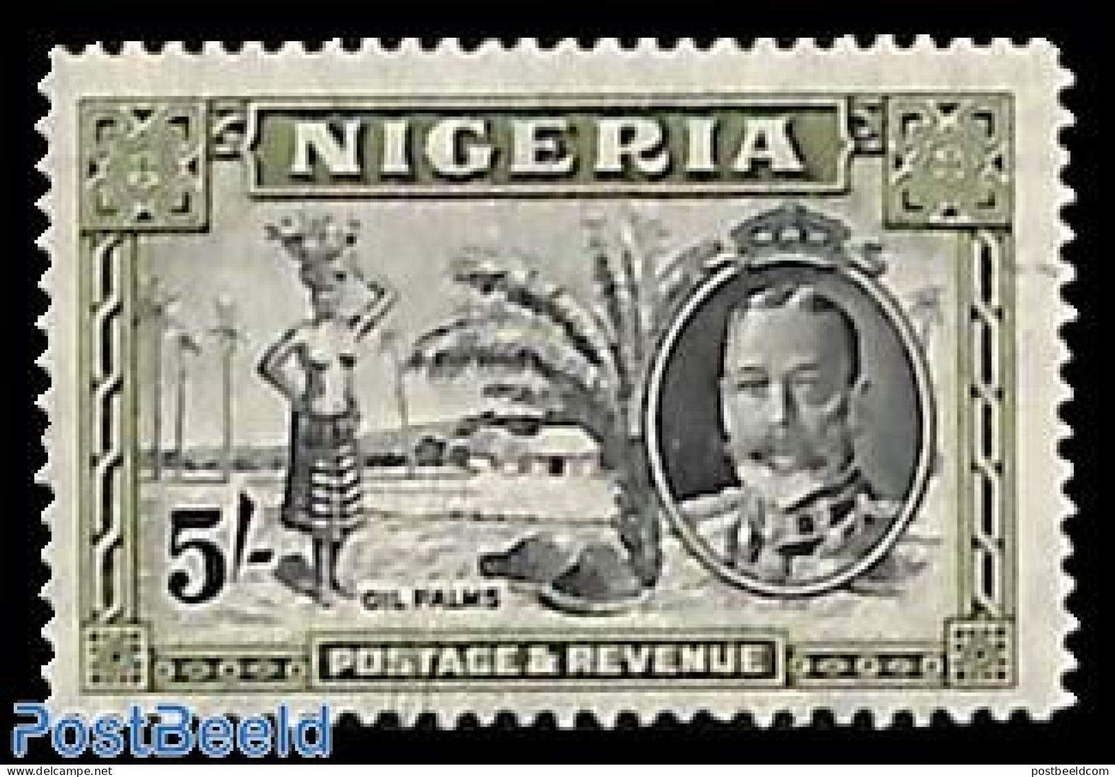 Nigeria 1936 5s, Stamp Out Of Set, Unused (hinged) - Autres & Non Classés