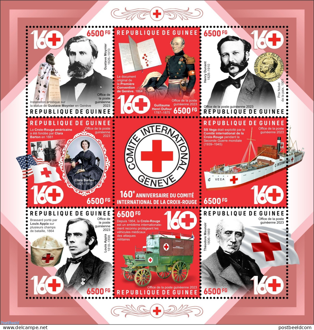 Guinea, Republic 2023 160th Anniversary Of The International Committee Of The Red Cross, Mint NH, Health - Transport -.. - Croix-Rouge