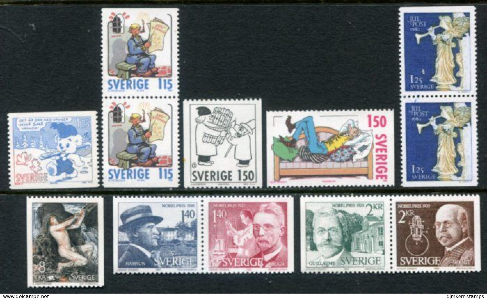 SWEDEN 1980 Issues Almost Complete  MNH / **.  Michel 1096-133, Block 8 Except 1105 - Ungebraucht