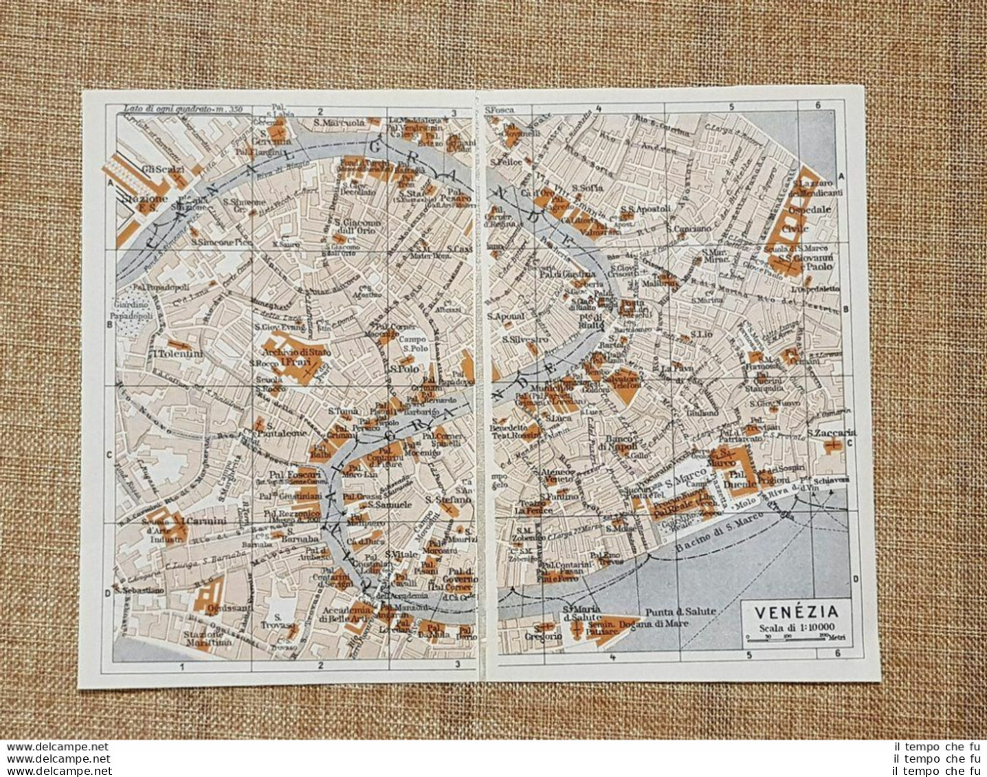 Pianta O Piantina Del 1937 La Città Di Venezia Veneto (1) T.C.I. - Geographical Maps