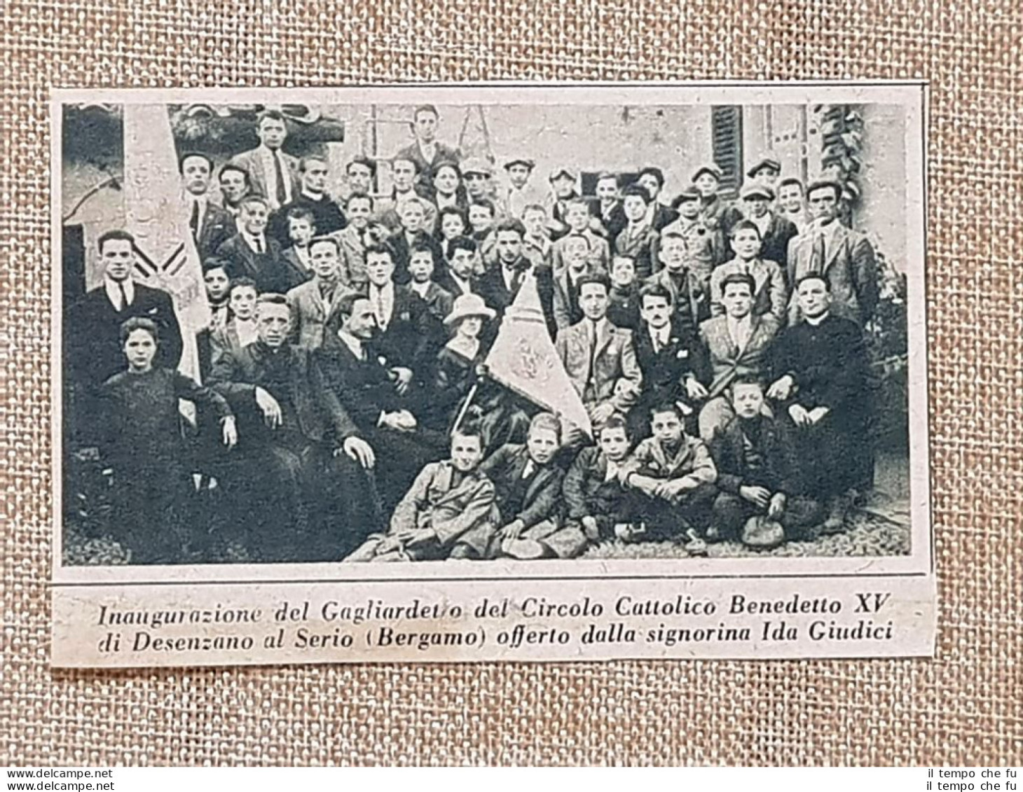 Desenzano Al Serio 1925 Gagliardetto Circolo Cattolico Benedetto XV Ida Giudici - Other & Unclassified