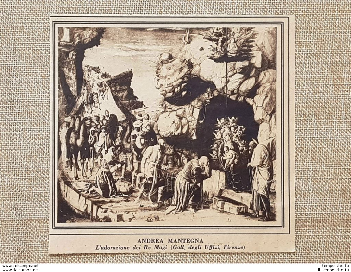 L'adorazione Dei Re Magi Andrea Mantegna Uffizi Firenze Stampa Del 1925 - Other & Unclassified