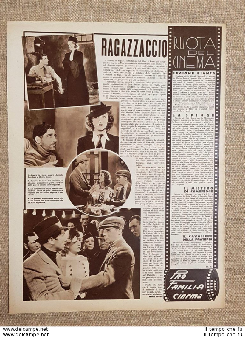 Film Ragazzaccio E Amore In Toga  Illustrazione Di Cinema Anno 1938 - Otros & Sin Clasificación