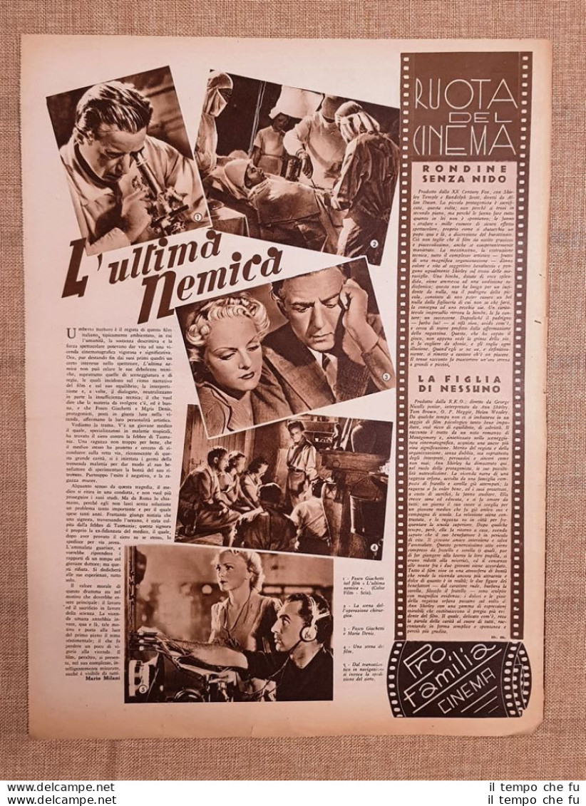 Film Ultima Nemica Rondine Senza Nido Figlia Nessuno Illustrazione Cinema 1938 - Other & Unclassified