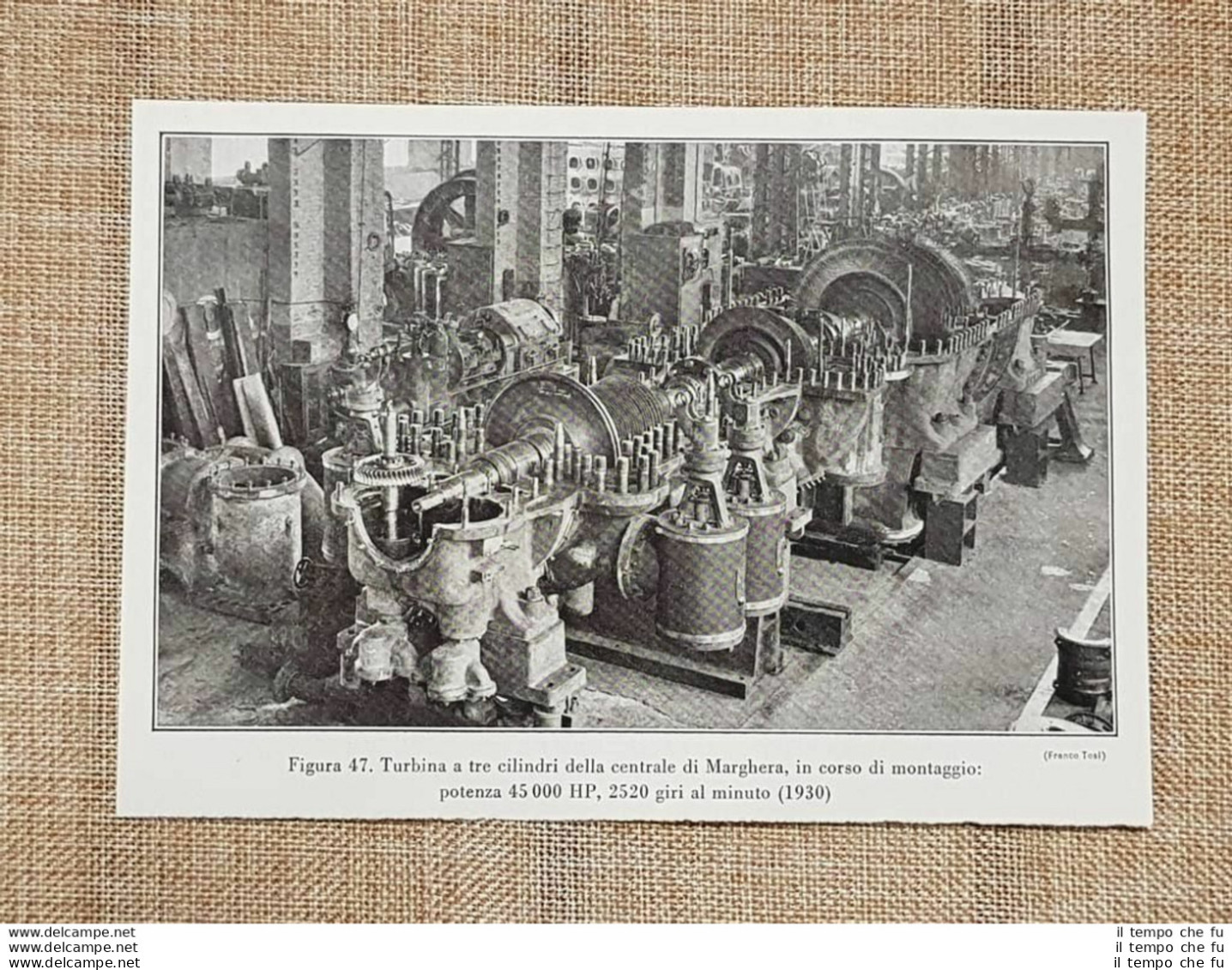 La Centrale Termoelettrica Di Marghera Levante Nel 1934 Turbina Da 45.000 HP - Altri & Non Classificati