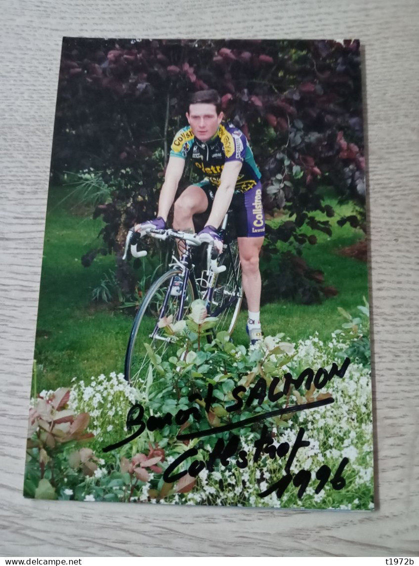 Signé Cyclisme Cycling Ciclismo Ciclista Wielrennen Radfahren SALMON BENOIT (Collstrop-Lystrex 1996) - Cycling