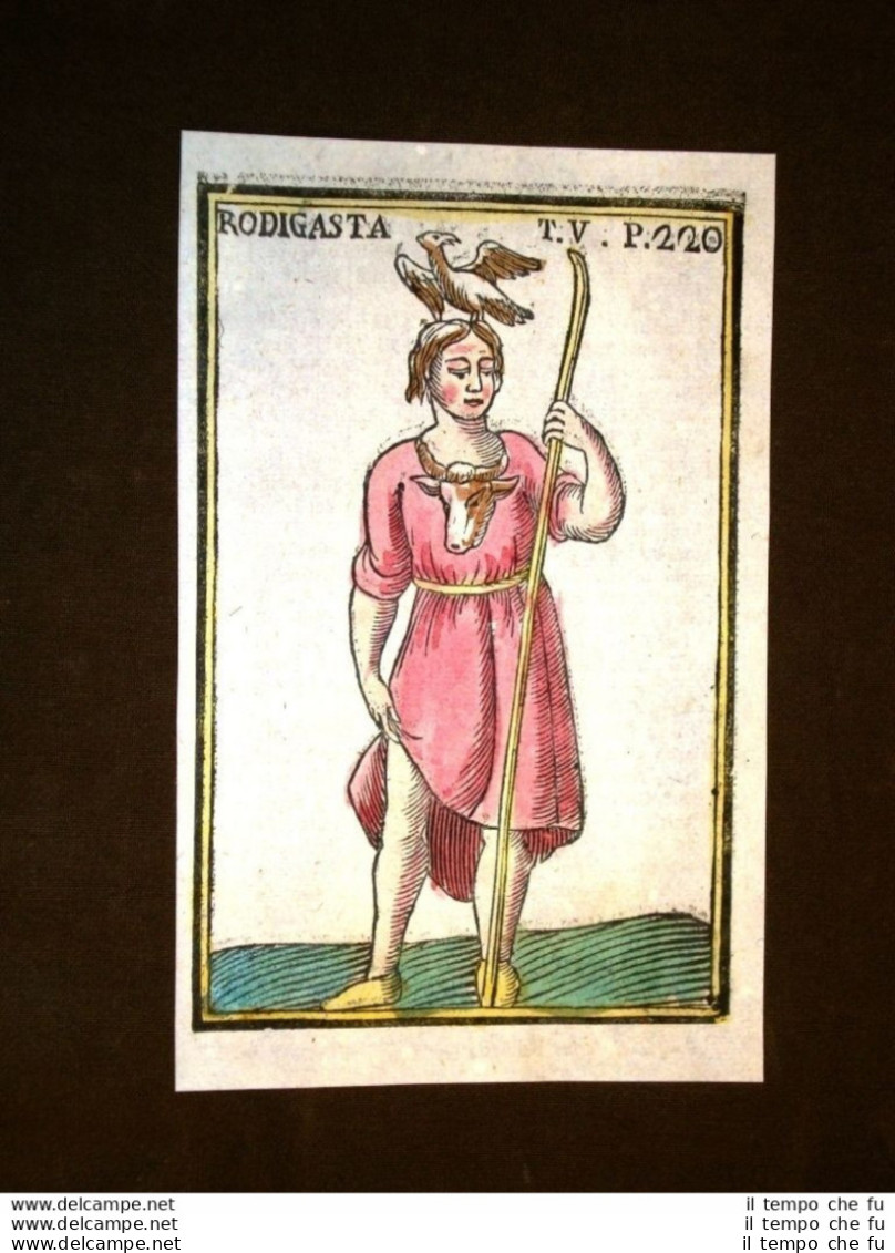 Rodigasta Germania Settecentina Acquerellata A Mano Del 1785 Andre Declaustre - Estampes & Gravures