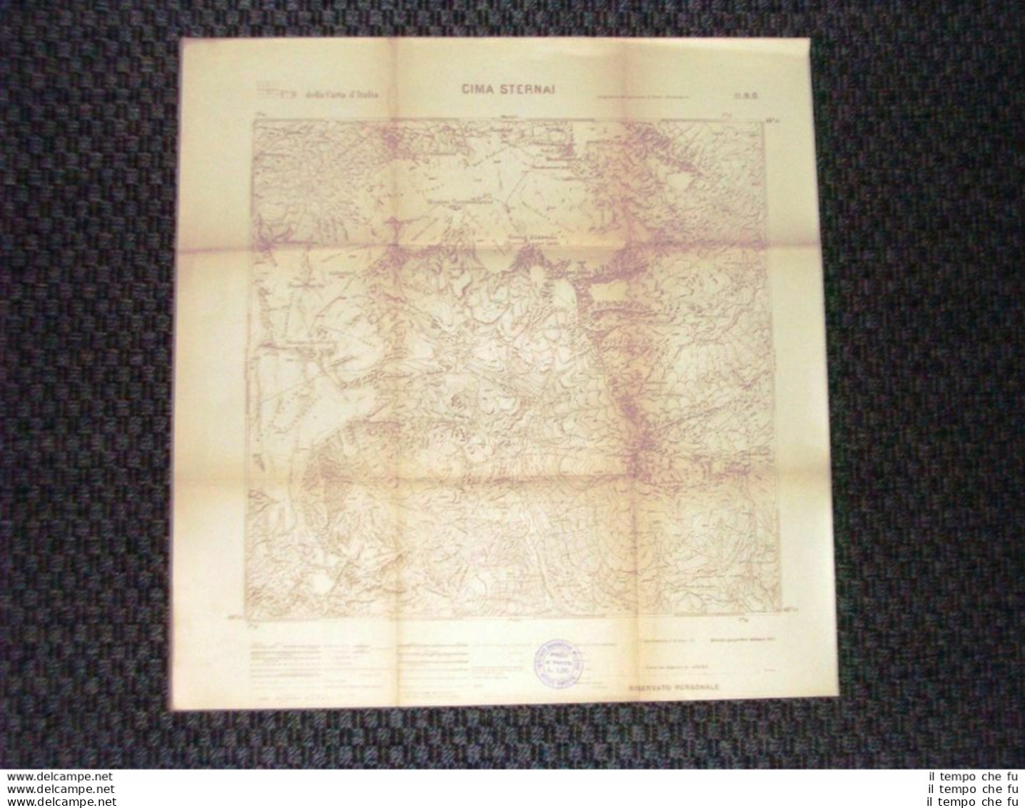 Grande Carta Topografica Cima Sternai O Hintere Eggenspitze Dettagliatissima IGM - Geographical Maps
