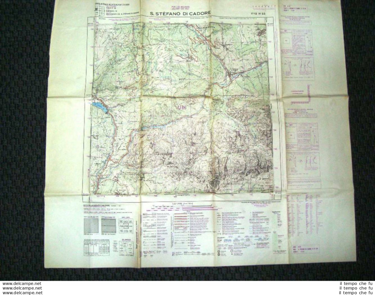 Grande Carta Santo Stefano Di Cadore Belluno Veneto Dettagliatissima I.G.M. - Geographical Maps