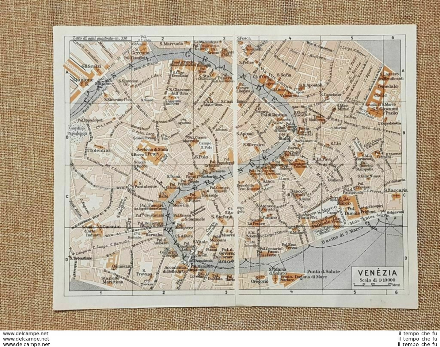 Pianta O Piantina Del 1937 La Città Di Venezia Veneto T.C.I. - Cartes Géographiques