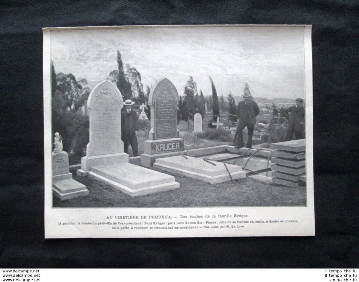 Cimitero Di Pretoria, In Sudafrica: Tombe Della Famiglia Kruger Stampa Del 1905 - Otros & Sin Clasificación