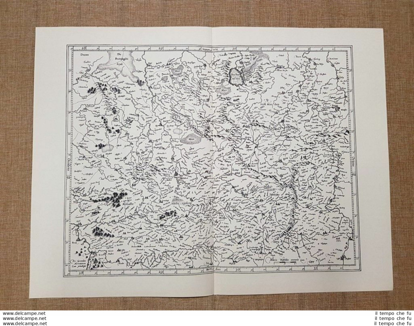 Carta Geografica O Mappa Westfaliae Secunda Tabula Anno 1650 Ristampa - Cartes Géographiques
