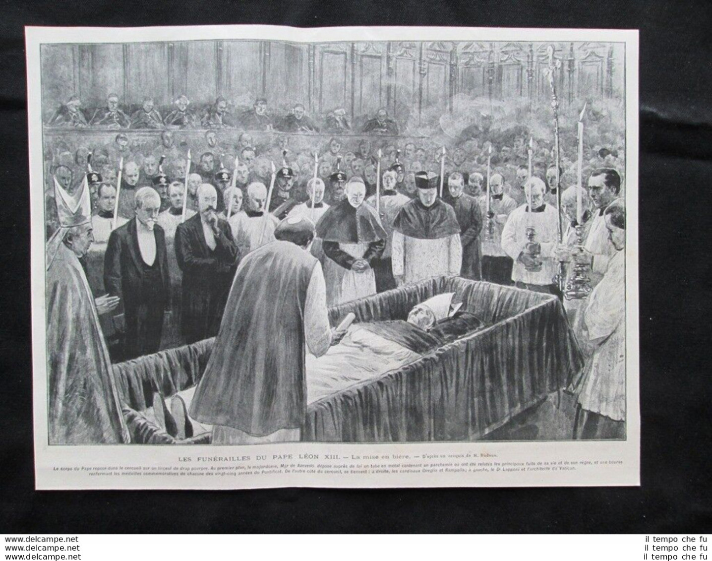 I Funerali Di Papa Leone XIII - La Posa Nella Bara Stampa Del 1903 - Autres & Non Classés