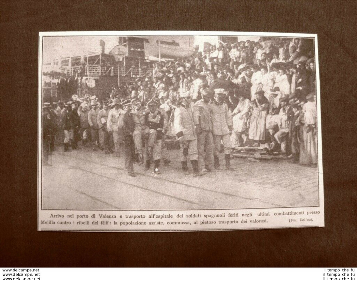 Valenza 1909 Arrivo Di Soldati Spagnoli Feriti A Melilla Dai Ribelli Del Riff - Andere & Zonder Classificatie