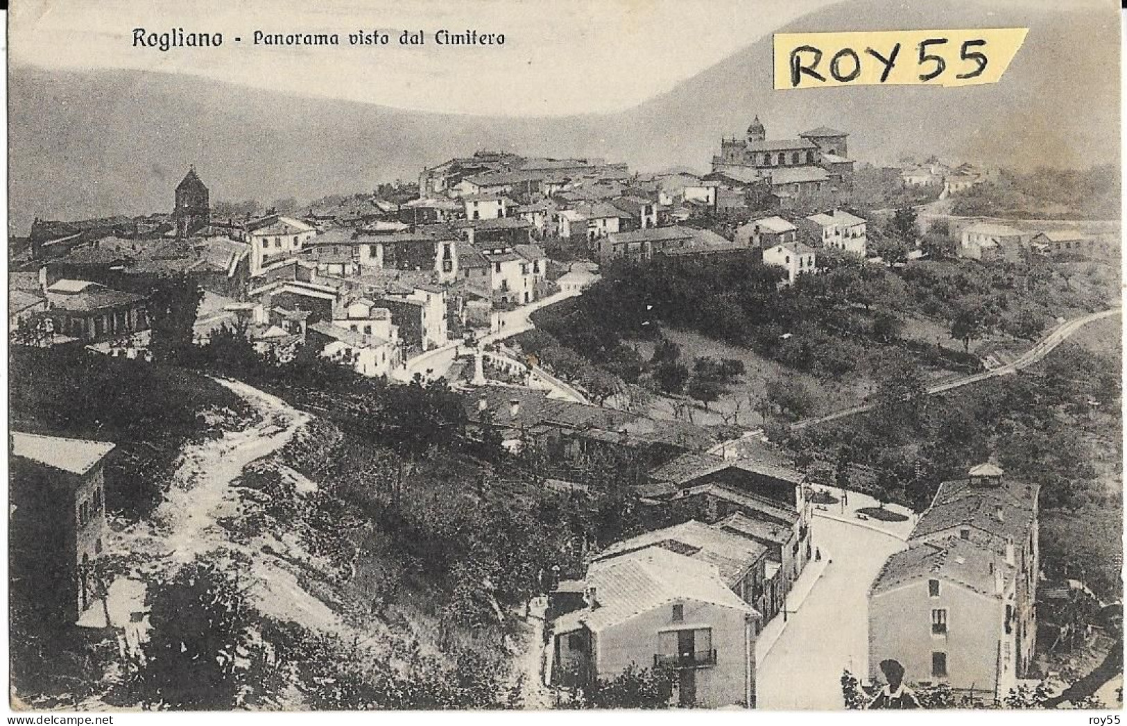 Calabria-cosenza-rogliano Panorama Visto Dal Cimitero Veduta Case Rogliano Strade Primi Anni 30 (formato Piccolo) - Otros & Sin Clasificación