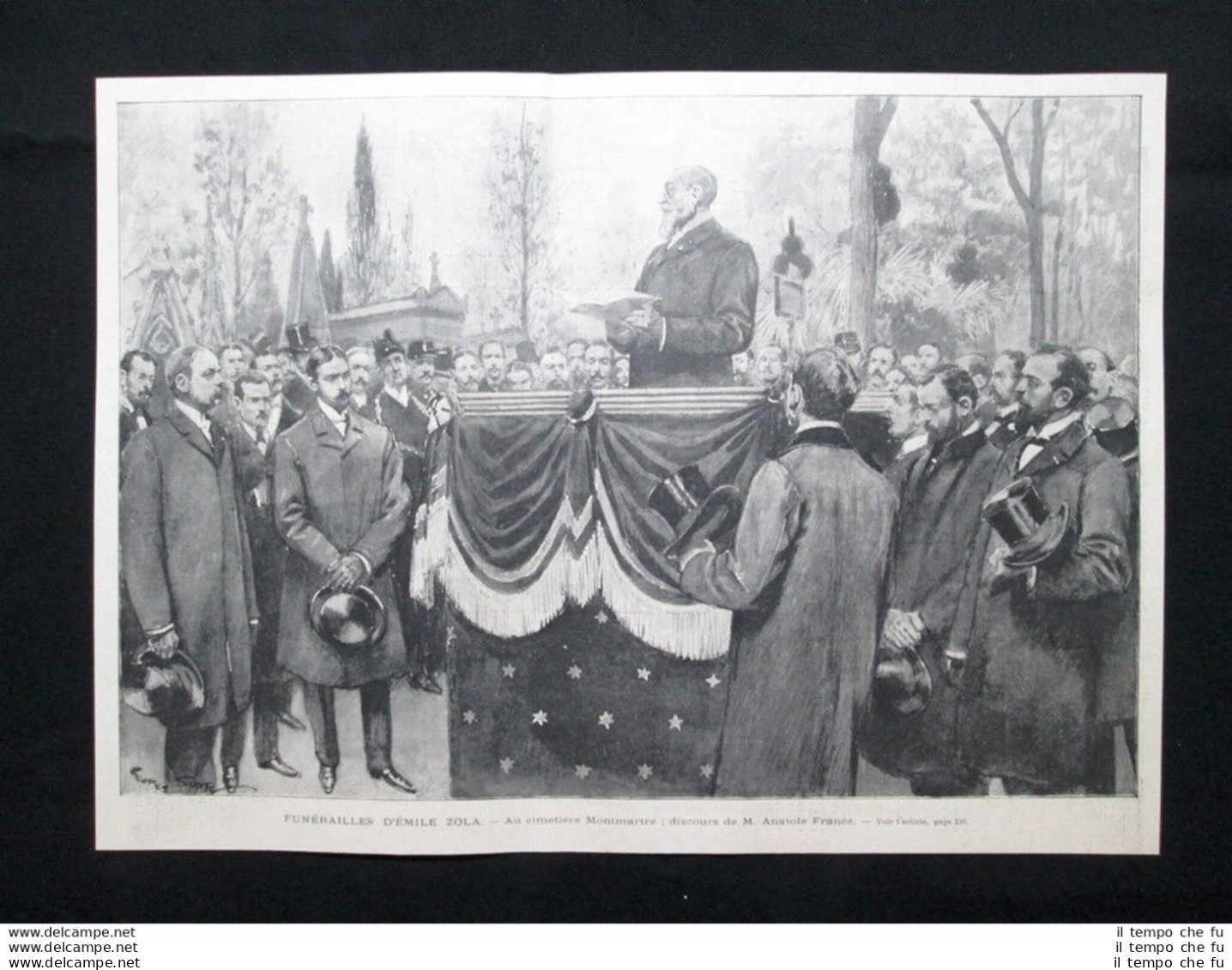 Funerale Di Emile Zola: Montmartre: Discorso Di Anatole France Stampa Del 1902 - Other & Unclassified