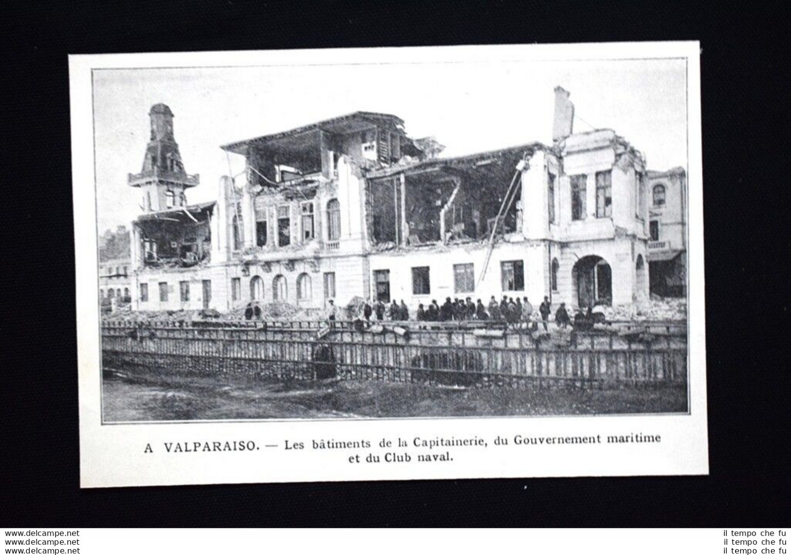 A Valparaiso, In Cile: Capitaneria,Governo Marittimo,Club Navale Stampa Del 1906 - Autres & Non Classés