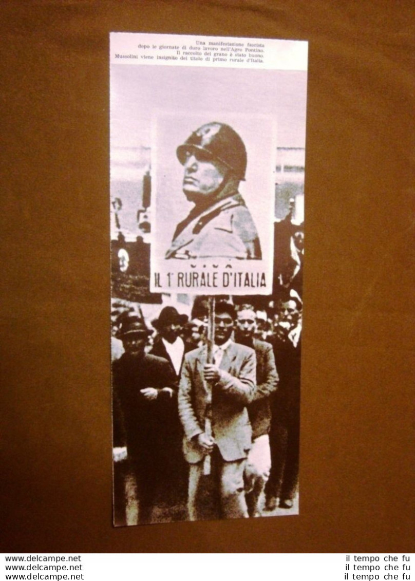 Il Fascismo In Italia La Battaglia Del Grano Nel 1925 Mussolini Primo Rurale - Autres & Non Classés