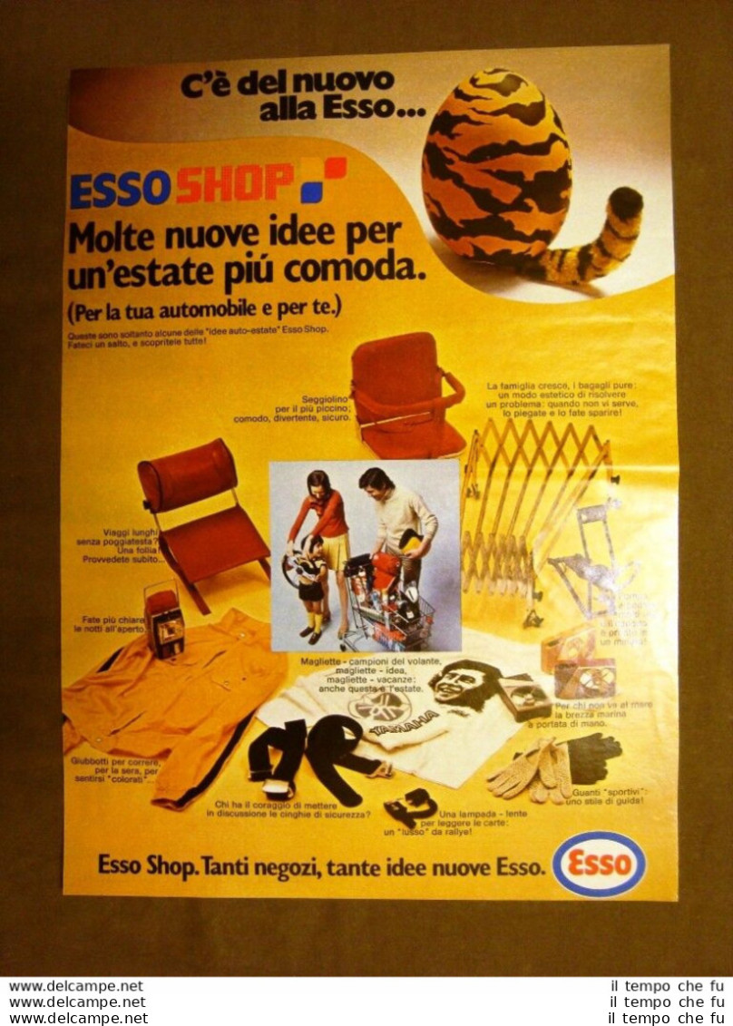 Esso Shop Tanti Negozi, Tante Idee Nuove Pubblicità Vintage Anni '70 - Autres & Non Classés