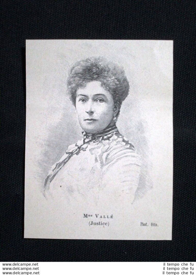 Ministero Di Emile Combes: Signora Vallé (Giustizia) Stampa Del 1902 - Autres & Non Classés