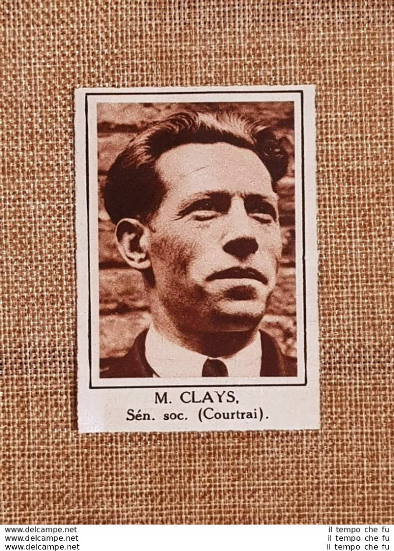 Parlamentare M. Clays Courtrai Elezioni Del 24 Maggio 1936 - Autres & Non Classés