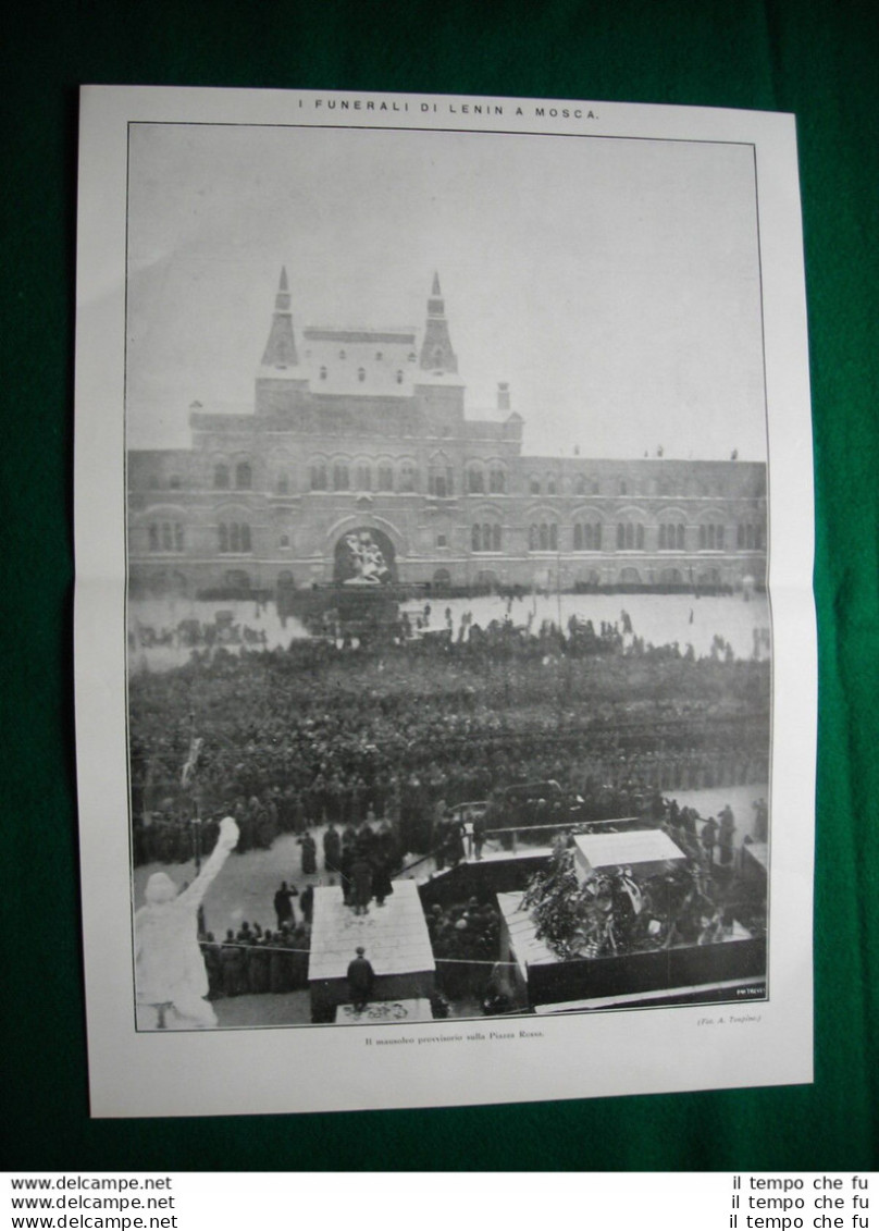 Nel 1924 Mosca Funerali Lenin Piazza Rossa Villa Basevi Busto Di Imbriani - Autres & Non Classés