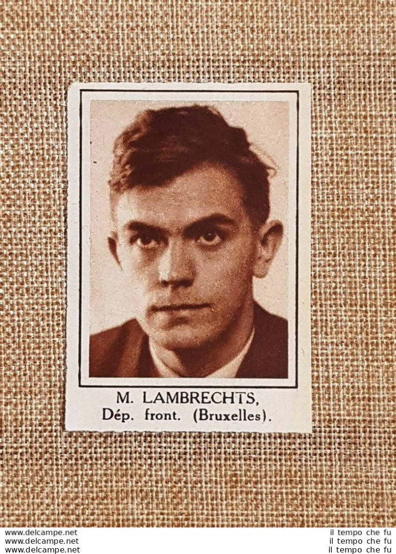 Parlamentare M. Lambrechts Bruxelles Elezioni Del 24 Maggio 1936 - Otros & Sin Clasificación