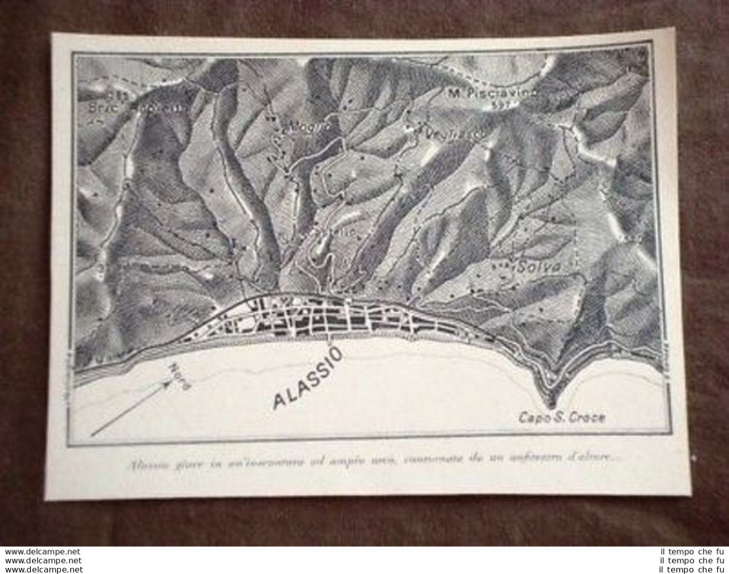 Cartina Di Alassio O Aràsci E Capo S. Croce - Other & Unclassified