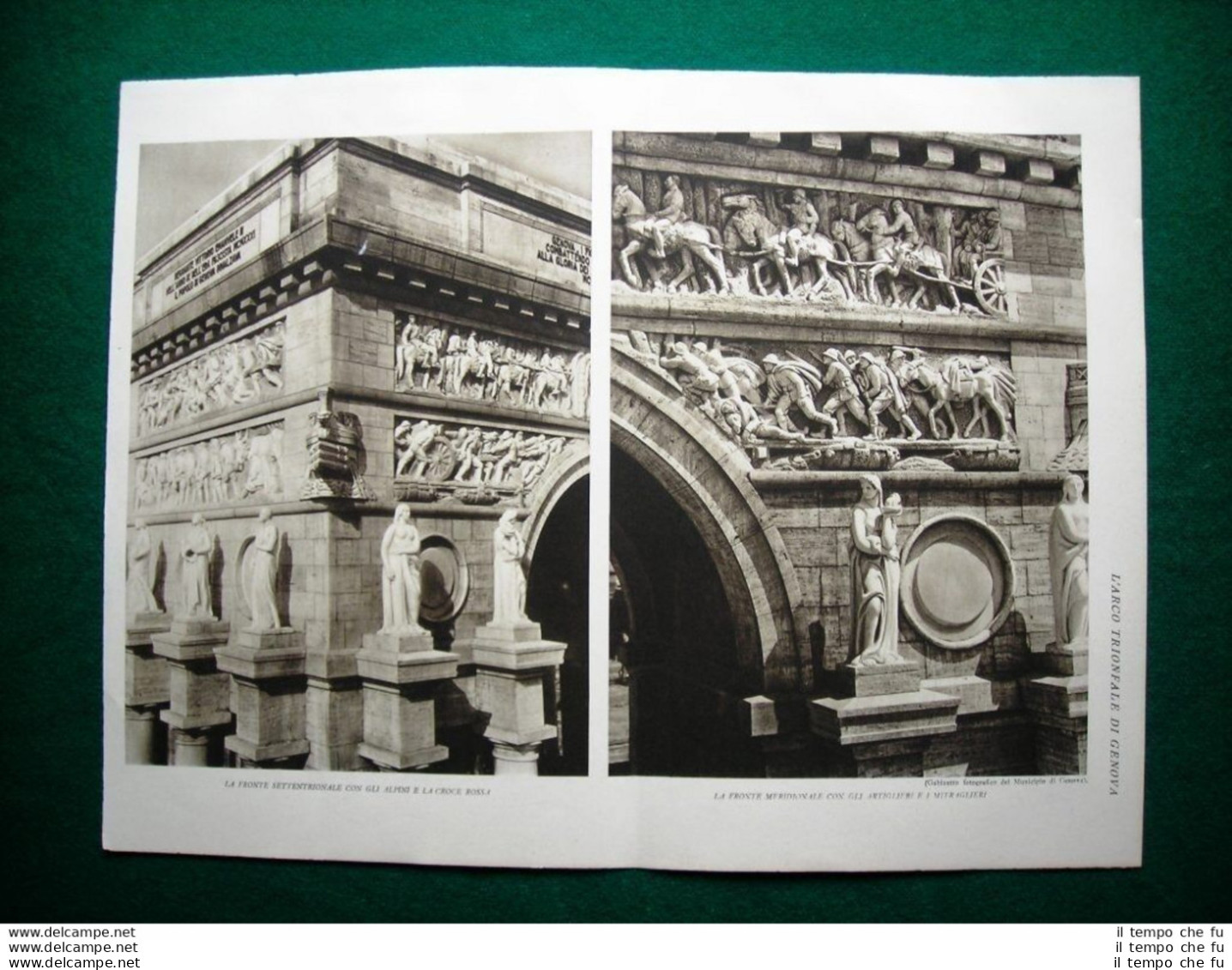 Nel 1931 Arco Trionfale Di Genova Fronte Settentrionale A. Dazzi - Other & Unclassified