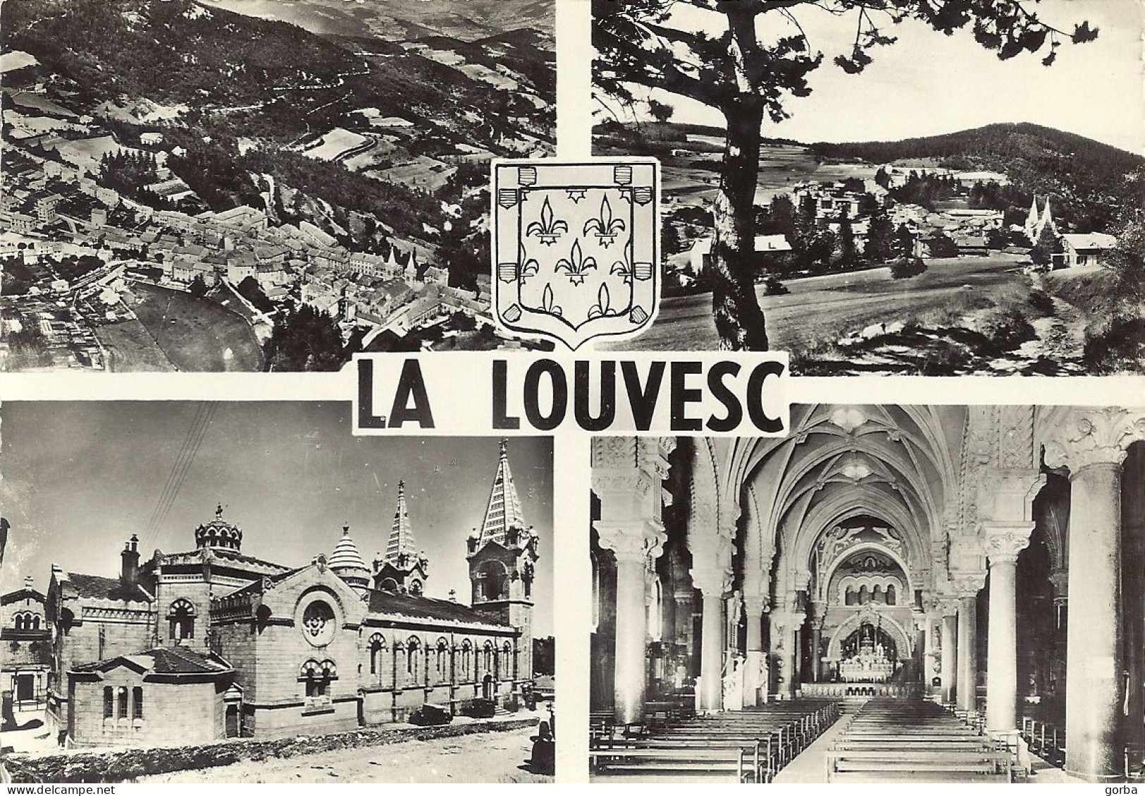 *CPSM - 07 - LA  LOUVESC - Souvenir - Multivues - Blason - La Louvesc