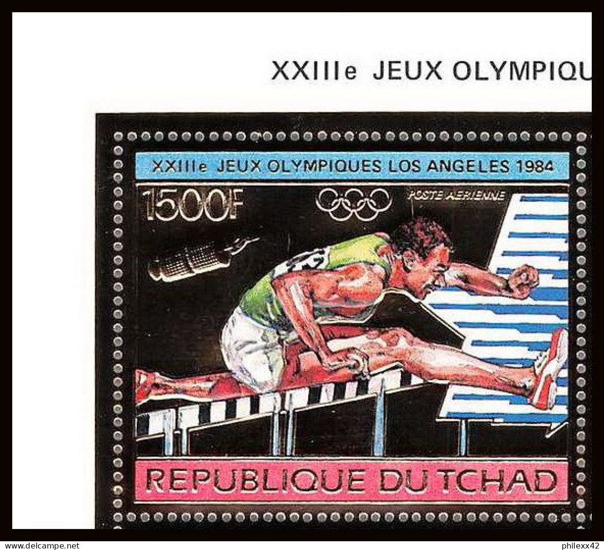 85886b/ N°999 A Los Angeles 1984 Espace (space) Jeux Olympiques (olympic Games) Tchad OR Gold ** MNH - Verano 1984: Los Angeles