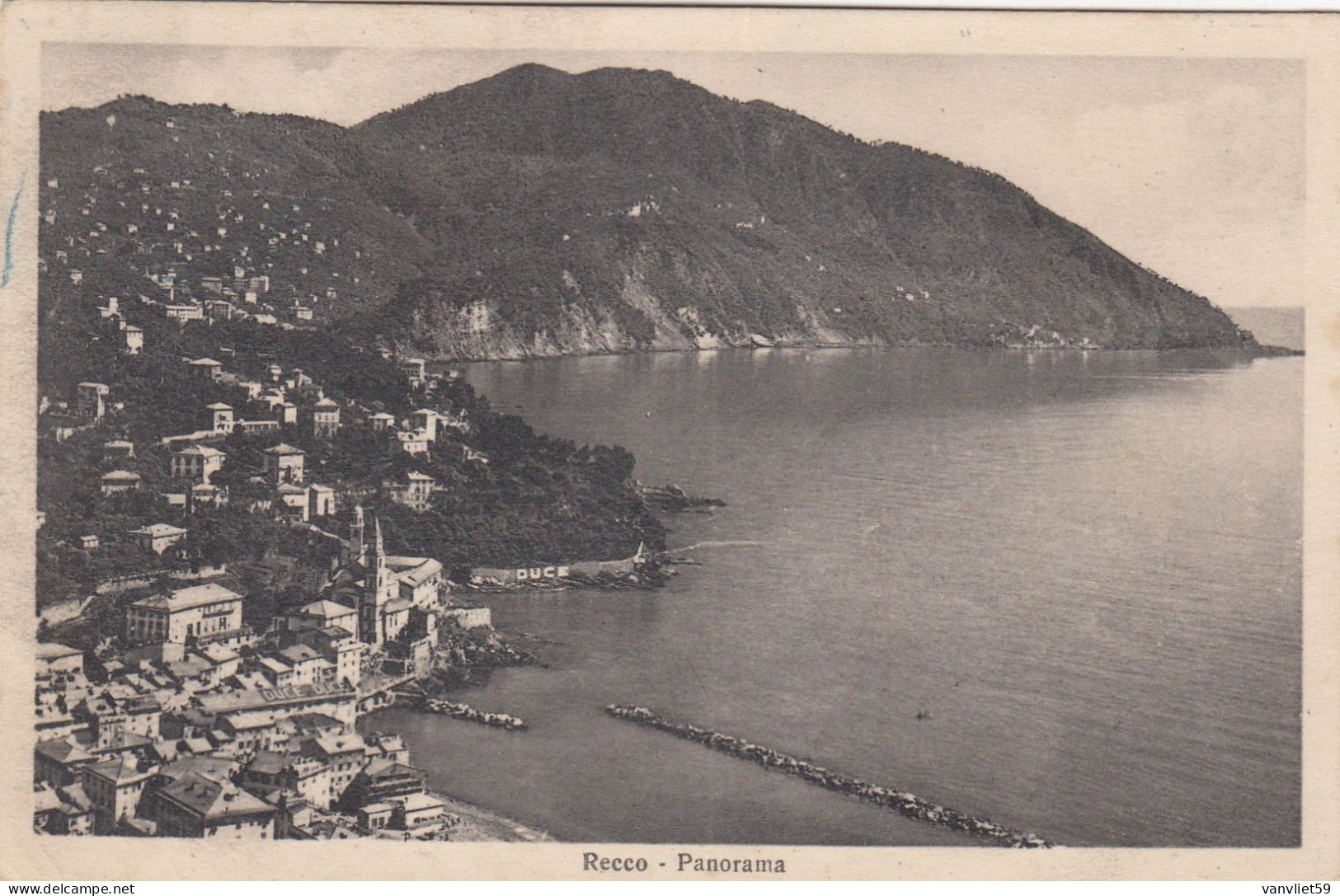 RECCO-GENOVA-PANORAMA- CARTOLINA VIAGGIATA IL 14-8-1952-PRODUZIONE 1925-1935 - Genova (Genoa)