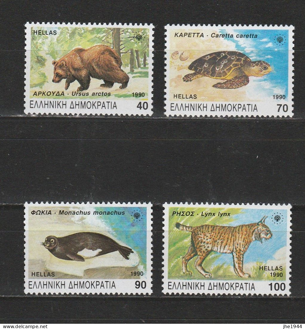 Grece N° 1722 à 1725 ** Animaux Menacés D'extinction - Unused Stamps