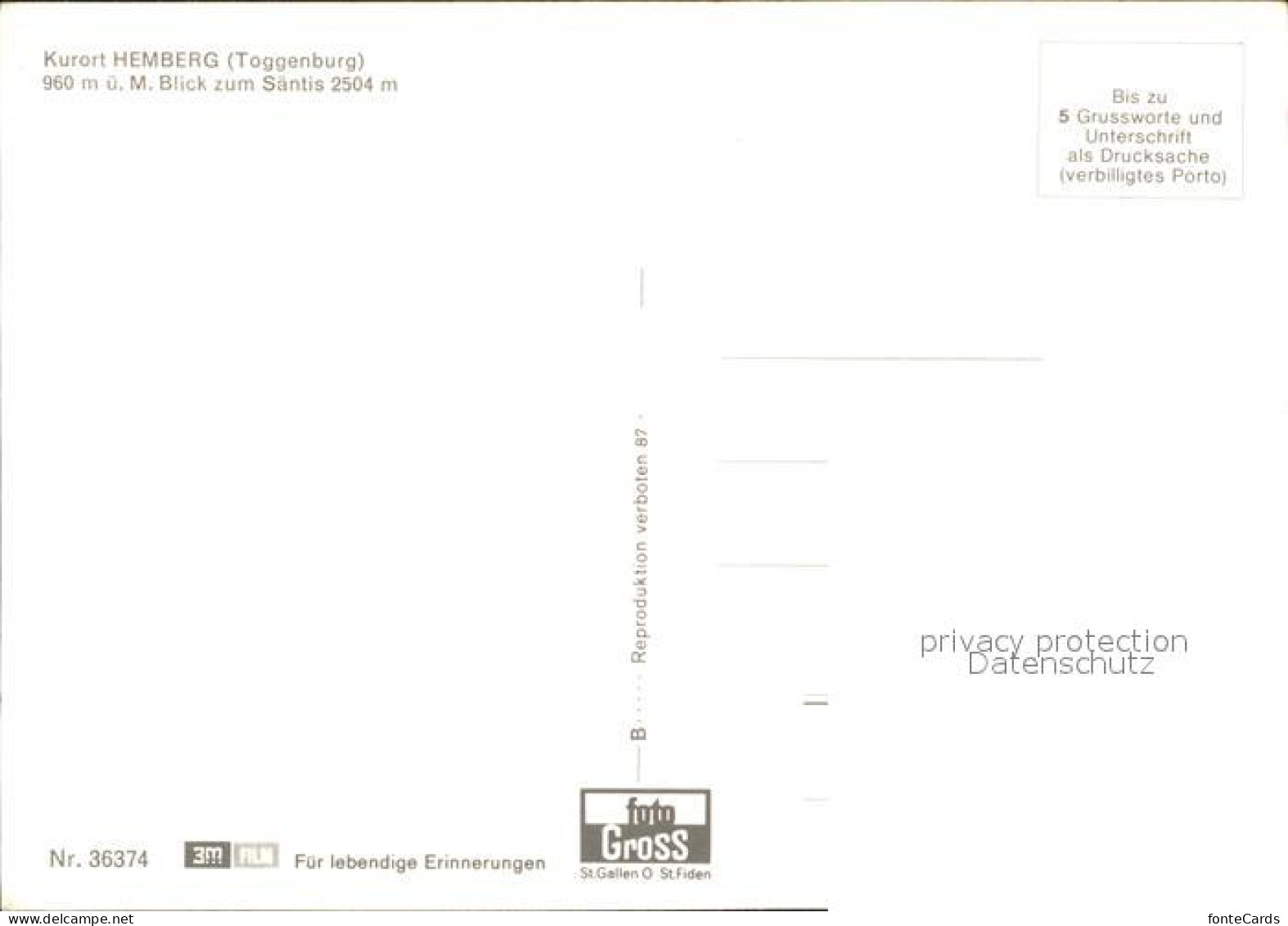 11630664 Hemberg SG Panorama Ortspartie Saentis Hemberg - Sonstige & Ohne Zuordnung