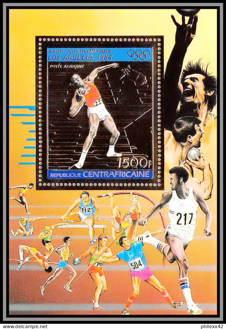 86026/ N°254 A Shot Put Jeux Olympiques Olympic Games Los Angeles 1984 Centrafricaine OR Gold ** MNH Espace Space - Sommer 1984: Los Angeles