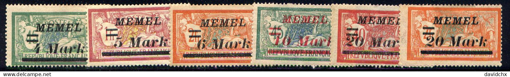 MEMEL, NO.'S 77, 78, 80, 83, 85 AND 86, MH - Europe (Other)