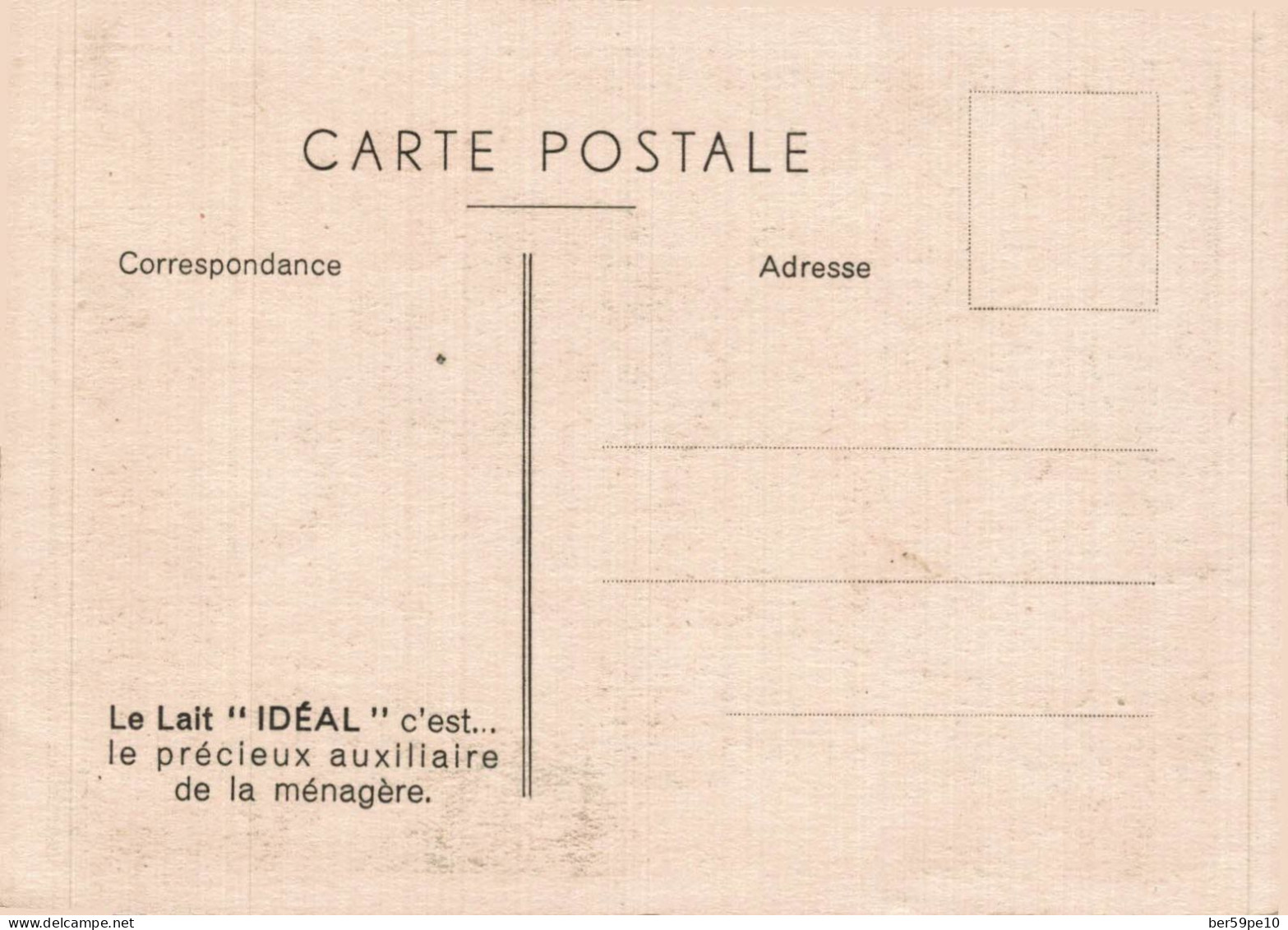 PUBLICITE LAIT IDEAL NESTLE LE VILAIN GOURMAND - Werbepostkarten