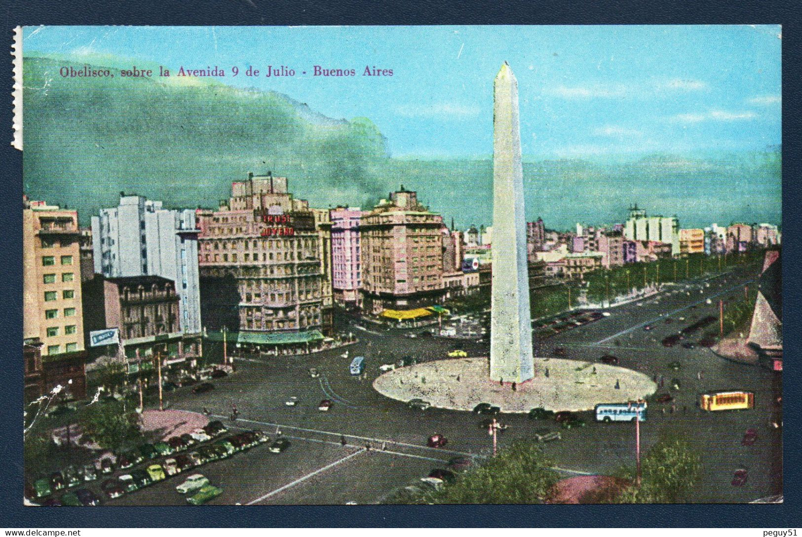 Argentina. Buenos Aires. Avenida 9 De Julio. Place De La République. Obélisque De Alberto Prebisch ( 1936). 1957 - Argentina