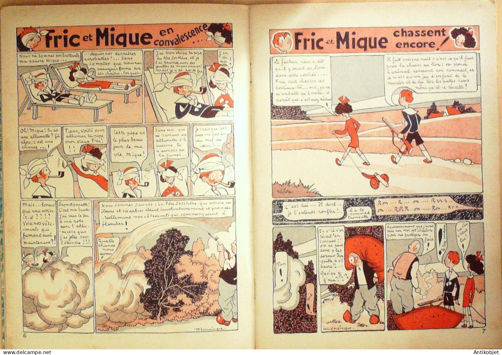 Fric & Mique Illustrations Lemainque 1932 - 5. Guerras Mundiales