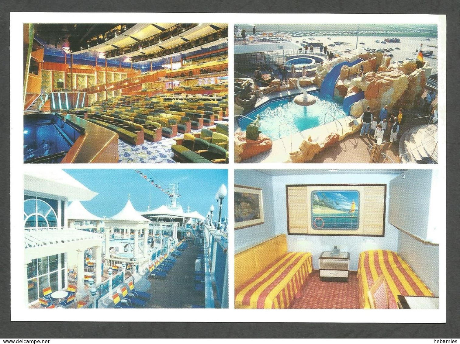 INTERIORS OF CRUISE LINERS SERENADE Of The SEAS And SUPERSTAR LEO - MEYER Shipyard Marketing Postcard - - Transbordadores