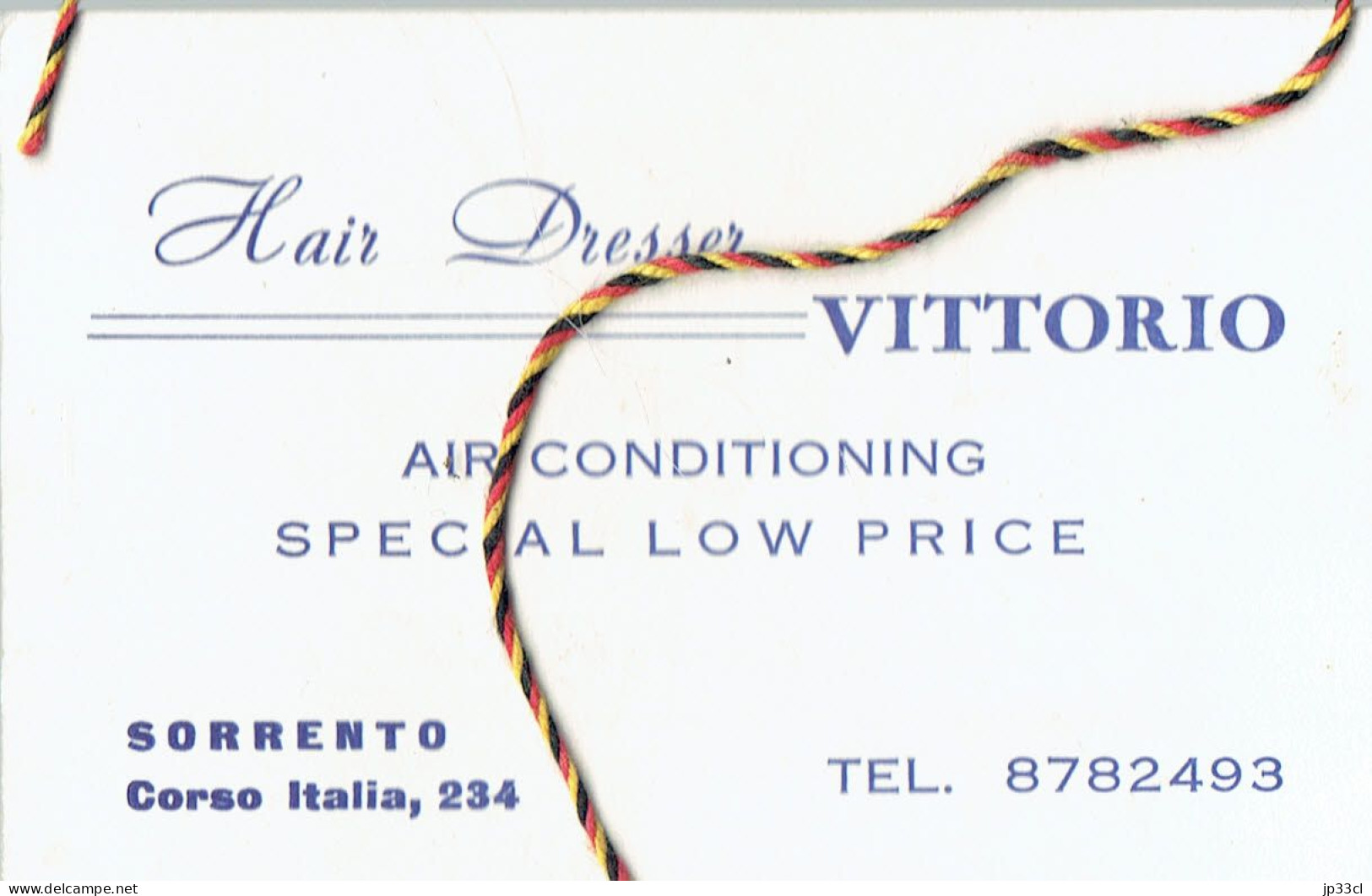 Souvenir D'un Passage Chez Vittorio (Hair Dresser), Sorrento (Sorrente) Années1970 - Advertising