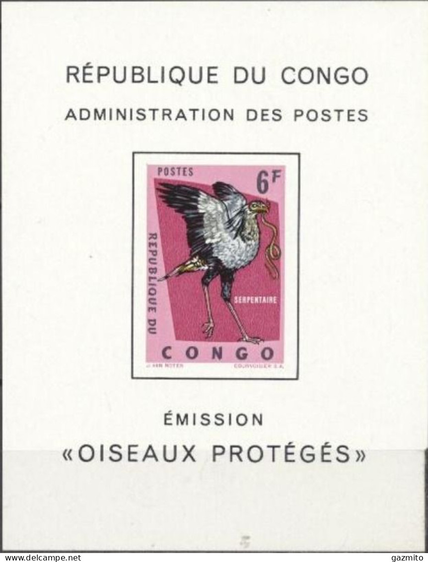 Congo Ex Zaire 1963, Protected Birds, Serpentaire, BF - Otros & Sin Clasificación