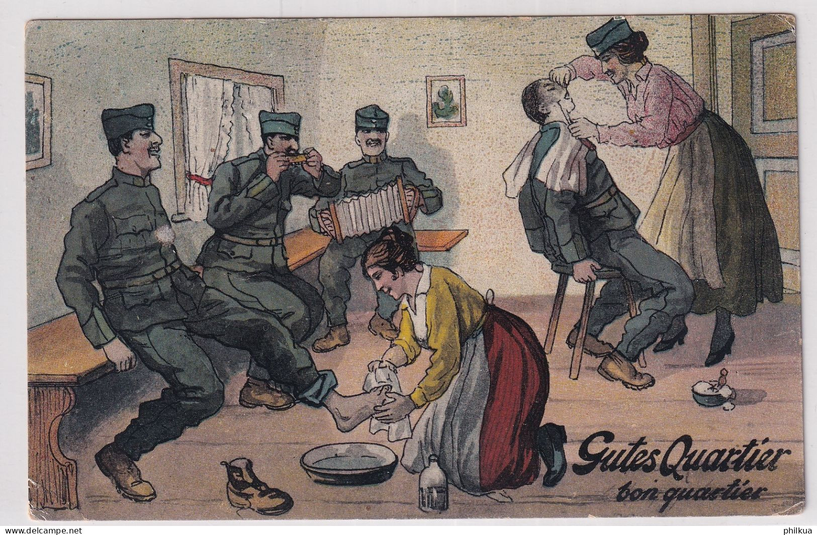 Soldatenkarte - Gelaufen 1919 Ab KASERNE AARAU MILITÄRPOST - Autres & Non Classés