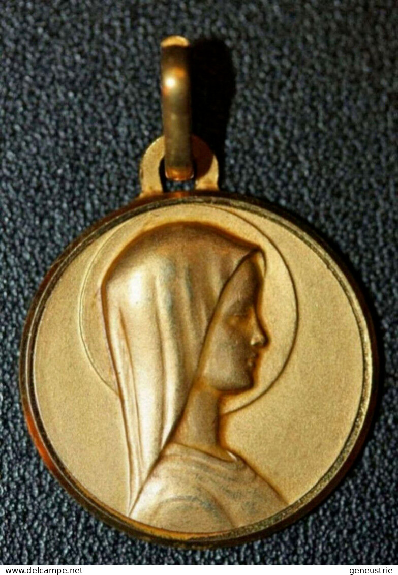 Médaille Religieuse Milieu XXe Plaqué Or "Vierge Marie" Religious Medal - Religion &  Esoterik