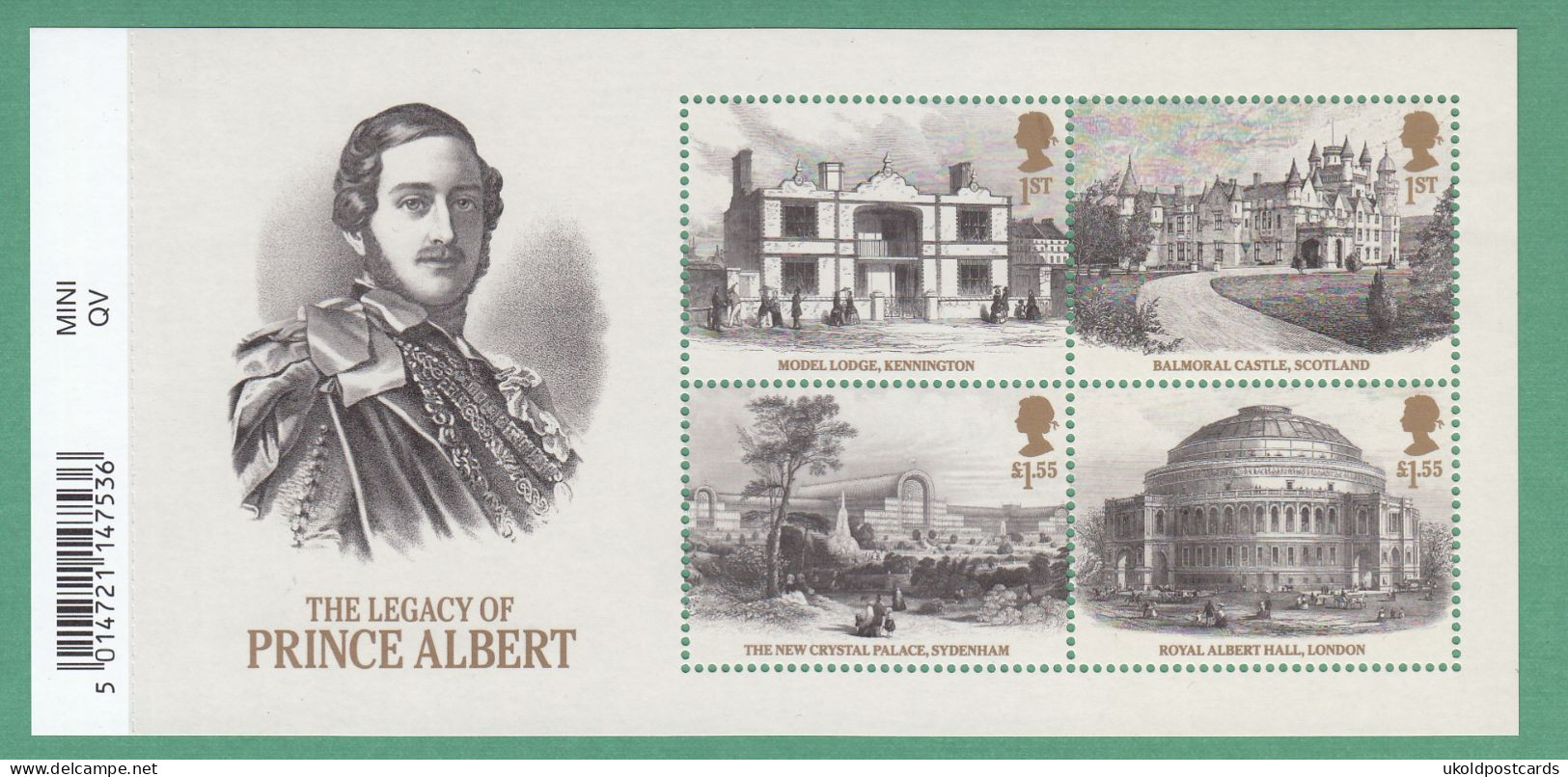 GB 2019 - The Legacy Of Prince Albert - Miniature Sheet, MS 4225 With Bar Code MNH - Blokken & Velletjes