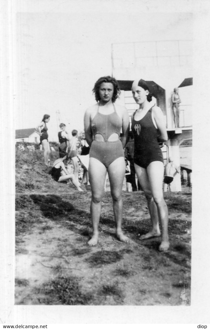 Photographie Photo Vintage Snapshot Mezi&egrave;res Femme Maillot Sexy - Places