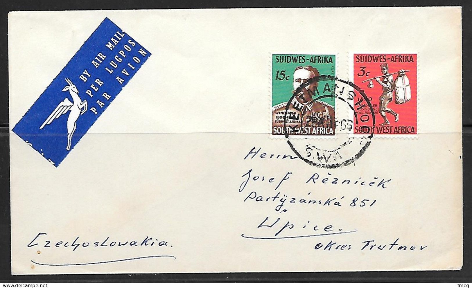 1966 Southwest Africa Keetmansho To Czechoslovakia - Storia Postale