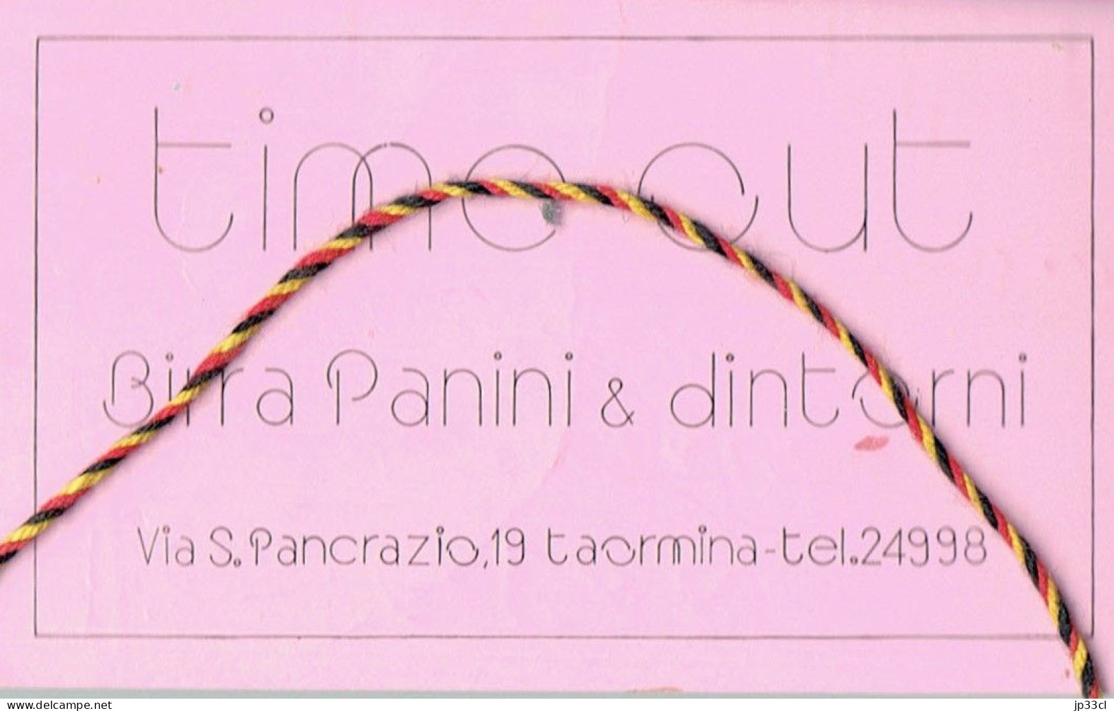 Souvenir D'un Passage à Taormina, Années 1970 (Peppe-Bar, Via Calapitrulli & Time Out, Via S. Pancrazio) - Advertising